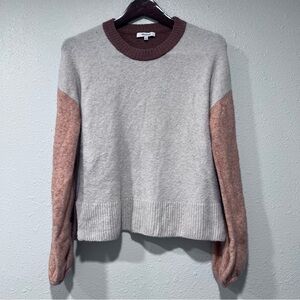 Madewell Colorblock Payton Pullover Sweater in Coziest Yarn Size Medium Soft EUC